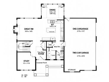 1st Floor Plan, 014H-0102