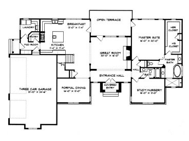 1st Floor Plan, 029H-0062