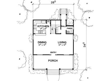 1st Floor Plan, 036H-0040