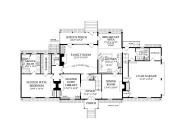 1st Floor Plan, 063H-0142