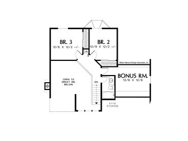 2nd Floor Plan, 034H-0202
