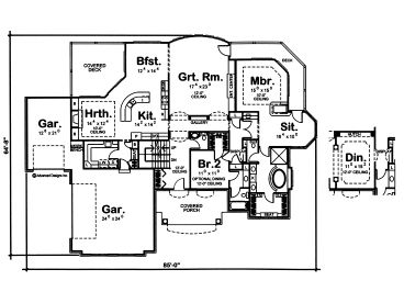 1st Floor Plan, 050H-0034