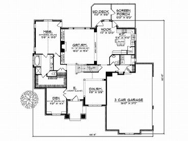 1st Floor Plan, 020H-0070