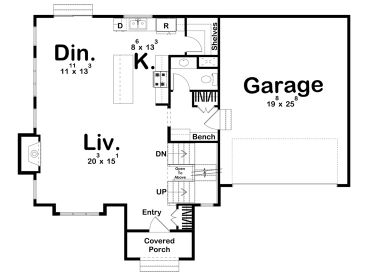 1st Floor Plan, 050H-0404