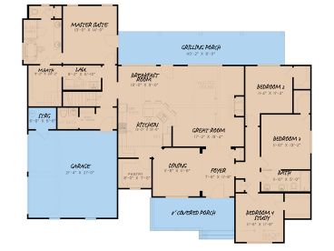 1st Floor Plan, 074H-0123