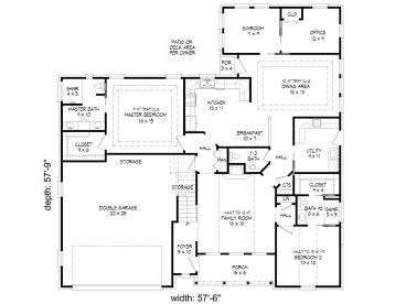 1st Floor Plan, 062H-0183