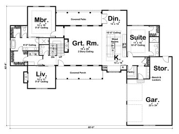 1st Floor Plan, 050H-0136