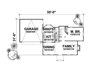 1st Floor Plan, 016H-0020