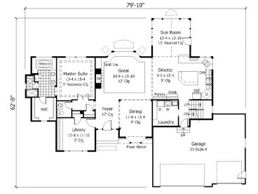 1st Floor Plan, 023H-0027