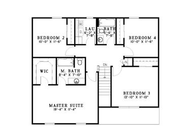 2nd Floor Plan, 025H-0129