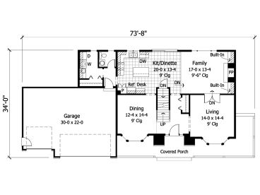 1st Floor Plan, 023H-0099
