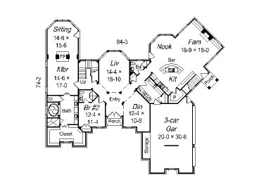1st Floor Plan, 061H-0140