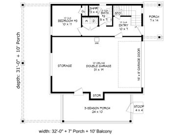 1st Floor Plan, 062G-0369