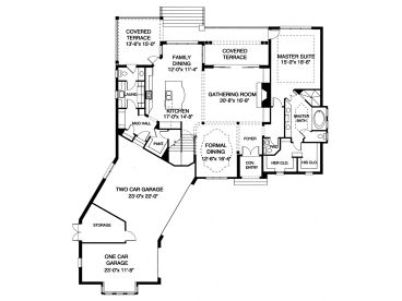 1st Floor Plan, 029H-0036