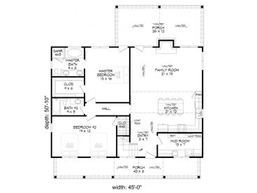 1st Floor Plan, 062H-0060