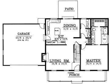 1st Floor Plan, 026H-0076