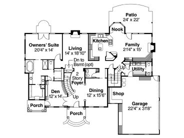 1st Floor Plan, 051H-0033