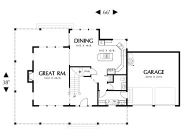1st Floor Plan, 034H-0203