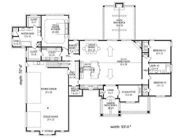 1st Floor Plan, 062H-0135