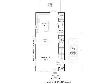 1st Floor Plan, 062H-0430