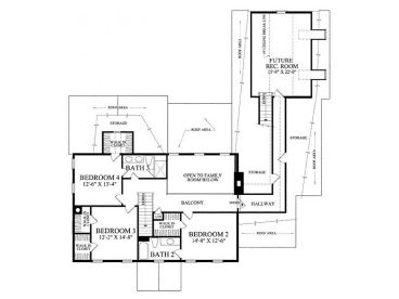 2nd Floor Plan, 063H-0038