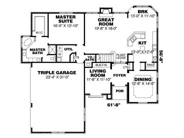 1st Floor Plan, 011H-0041