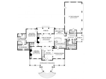 1st Floor Plan, 063H-0021