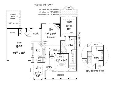 1st Floor Plan, 061H-0178