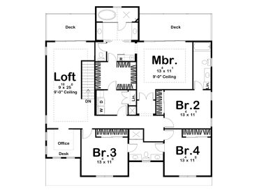 2nd Floor Plan, 050H-0328