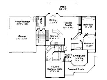 1st Floor Plan, 051H-0034
