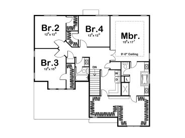 2nd Floor Plan, 050H-0104