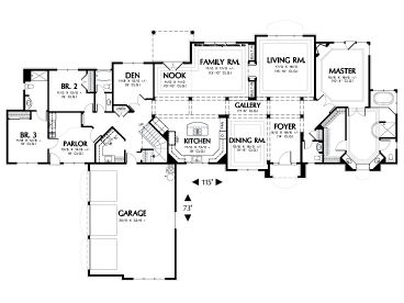 1st Floor Plan, 034H-0133