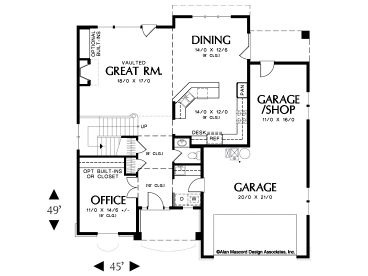 1st Floor Plan, 034H-0221