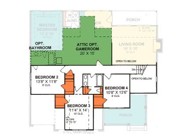 2nd Floor Plan, 059H-0058
