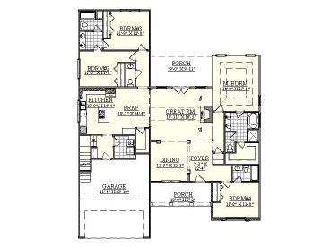1st Floor Plan, 080H-0016