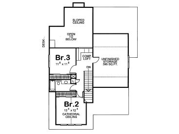 2nd Floor Plan, 031H-0135