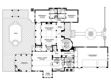 1st Floor Plan, 064H-0010