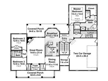 1st Floor Plan 001H-0214