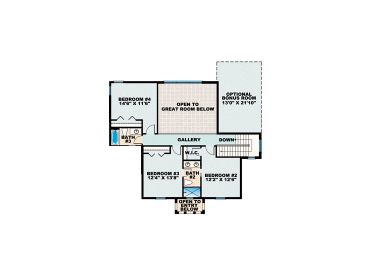 2nd Floor Plan, 040H-0055
