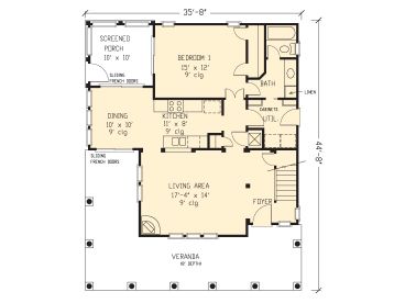 1st Floor Plan, 054H-0049