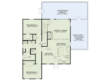1st Floor Plan, 025H-0336