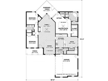 1st Floor Plan, 007H-0040