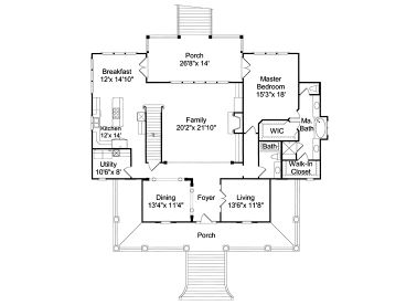 1st Floor Plan, 017H-0022