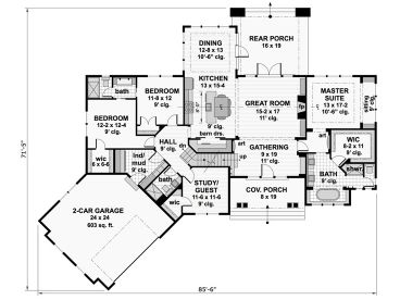 1st Floor Plan, 023H-0193