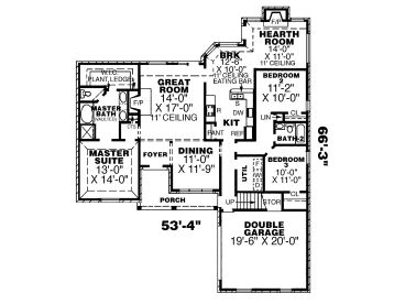 1st Floor Plan, 011H-0008
