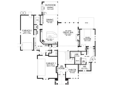 1st Floor Plan, 034H-0373