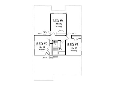 2nd Floor Plan, 059H-0211