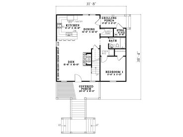 1st Floor Plan, 025H-0154
