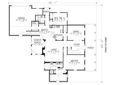 1st Floor Plan, 054H-0005