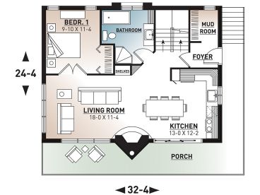 1st Floor Plan, 027H-0065